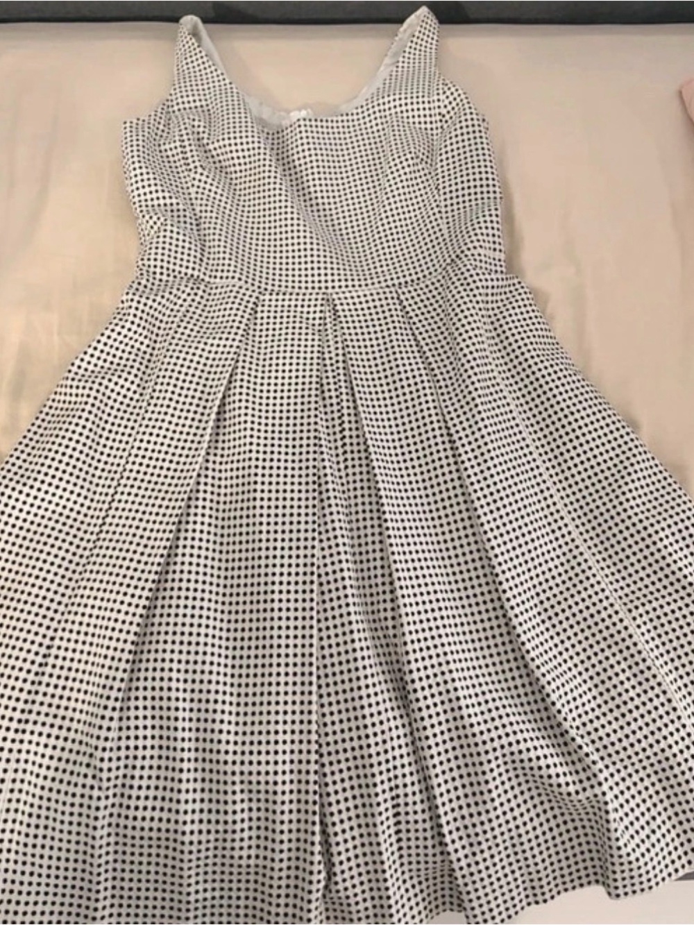Jessica Howard Black and White Micro-Check Midi Fit-and-Flare Dress